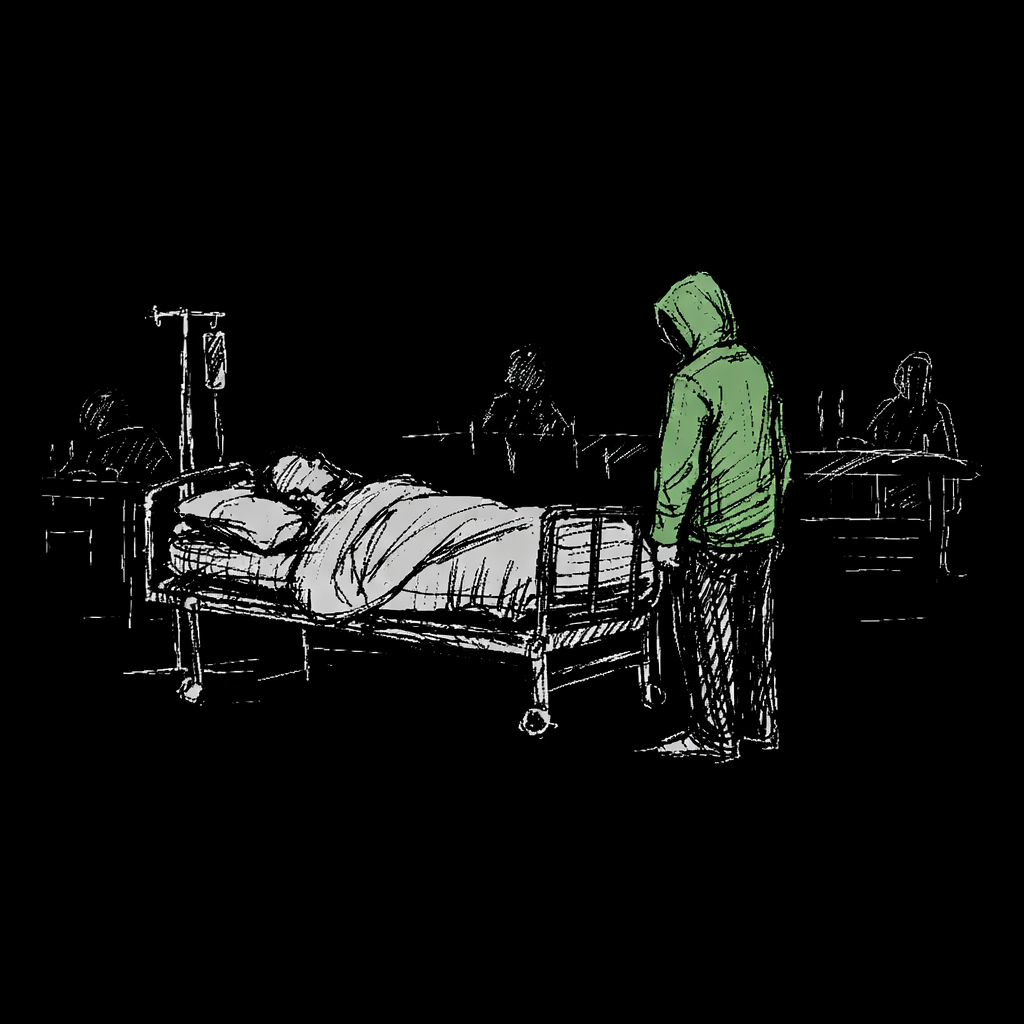Standing vigil at the hospital